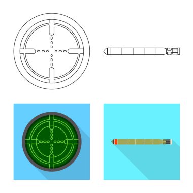 Savaş ve gemi logo vektör Illustration. Savaş ve filo hisse senedi simgesi için web topluluğu.