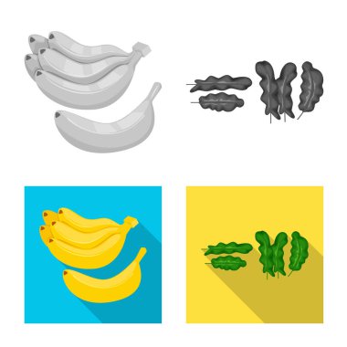 Doğal ve vejetaryen logo vektör tasarımı. Doğal ve yeme hisse senedi simgesi için web topluluğu.