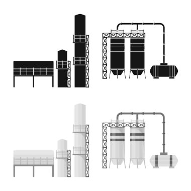 Üretim ve yapısı logo vektör Illustration. Üretim ve teknoloji vektör simgesini hissenin koleksiyonu.