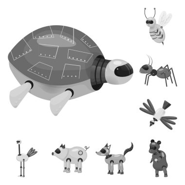 Oyuncak ve bilim işareti vektör tasarımı. Oyuncak ve oyuncak stok vektör çizim seti.