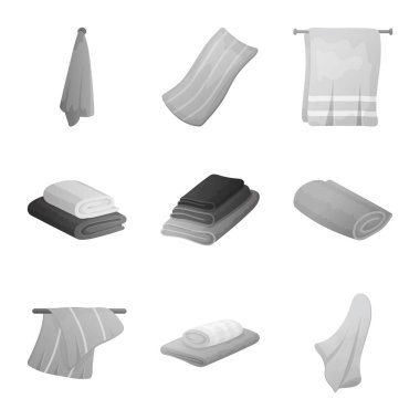 Pamuk ve banyo simgesi vektör tasarımı. Stok için pamuk ve temiz vektör simgesi seti.