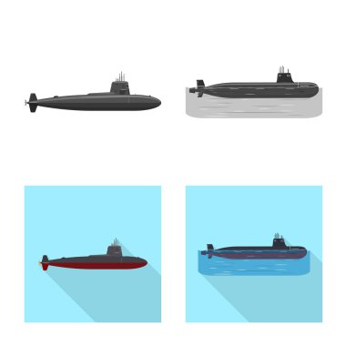 Savaş ve gemi işareti illüstrasyon vektör. Savaş ve filo hisse senedi simgesi için web topluluğu.