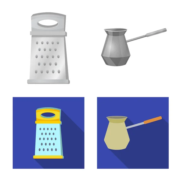 Ізольований об'єкт кухні та символ кухаря. Набір символів для кухні та приладів для Інтернету . — стоковий вектор