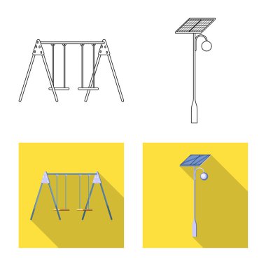 Kentsel ve sokak simge vektör tasarımı. Kentsel kümesi ve hisse senedi için gevşeme vektör simgesi.