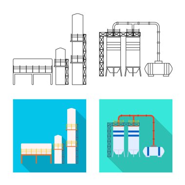 Üretim ve yapısı logo vektör Illustration. Üretim ve teknoloji vektör simgesini hissenin koleksiyonu.