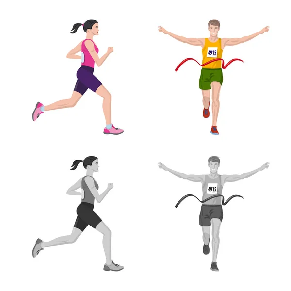 Diseño vectorial del deporte y signo ganador. Colección de deporte y fitness vector icono para stock . — Vector de stock