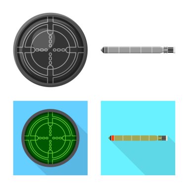 Savaş ve gemi simge vektör tasarımı. Savaş ve filo hisse senedi vektör çizim koleksiyonu.