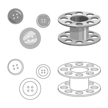 El sanatları ve el sanatları simge vektör Illustration. Hisse senedi için craft ve sanayi vektör simge kümesi.