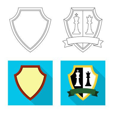 Amblem ve rozet logo vektör Illustration. Hisse senedi için amblem ve etiket vektör simge kümesi.