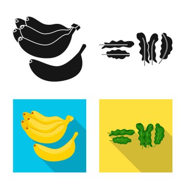 Doğal ve vejetaryen işareti vektör Illustration. Doğal ve yeme hisse senedi simgesi için web topluluğu.