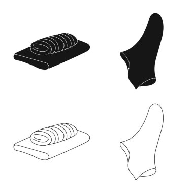 Yumuşak ve temiz simgevektör illüstrasyon. Stok için yumuşak ve ev selvektör simgesinin toplanması.