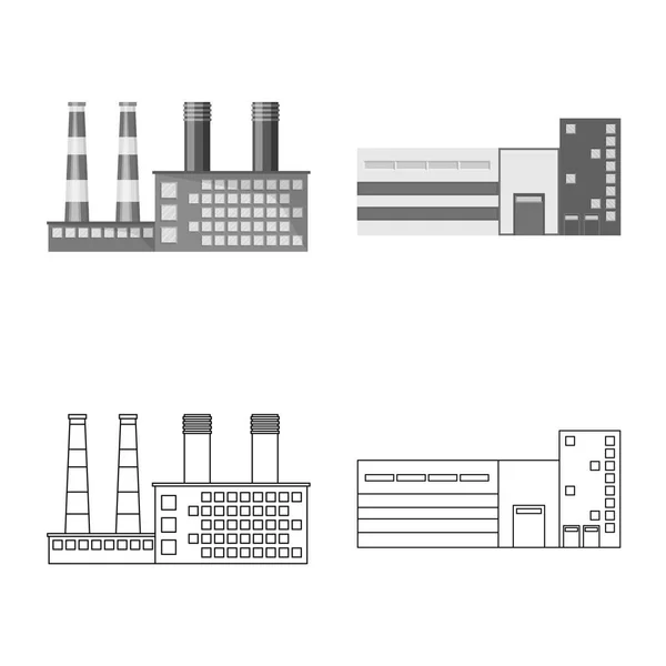 Ilustración vectorial del icono de producción y estructura. Conjunto de producción y tecnología stock vector ilustración . — Archivo Imágenes Vectoriales