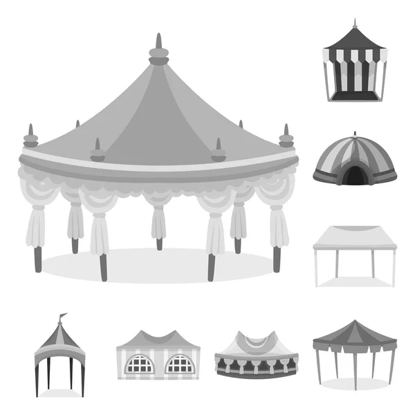 Illustration vectorielle du signe extérieur et architectural. Ensemble de symboles de stock extérieur et d'abri pour toile . — Image vectorielle