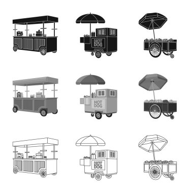 İzole pazarlama ve çadır sembolü nesnesi. Web için pazarlama ve açık hava hisse senedi seti.