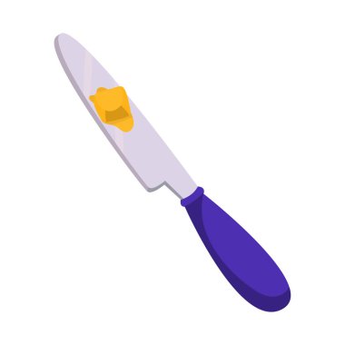 Tereyağı ve bıçak sembolü vektör illüstrasyon. Web için tereyağı ve yağ stok sembolü Koleksiyonu.