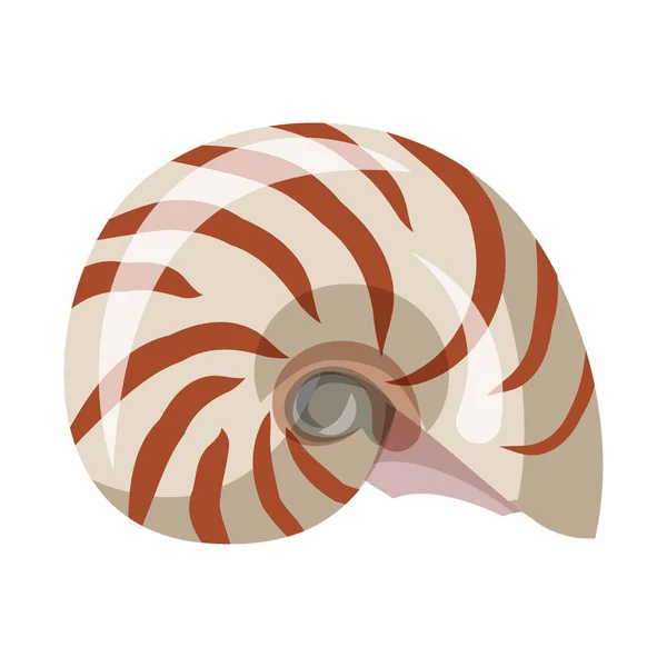 조개와 연체 동물 로고의 고립 된 개체입니다. 웹 조개 및 해산물 주식 기호의 컬렉션. — 스톡 벡터