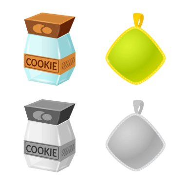 Mutfak ve yemek logo vektör tasarımı. Mutfak ve cihaz hisse senedi vektör çizim topluluğu.