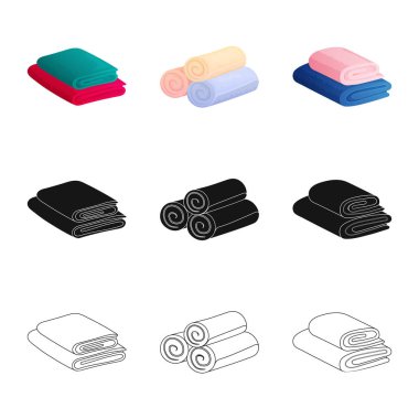 Yumuşak ve temiz simge yalıtılmış nesne. Yumuşak ve ev stok vektör çizim seti.