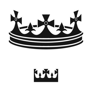 Kral ve görkemli işareti vektör tasarımı. Kral ve altın stok vektör çizim koleksiyonu.