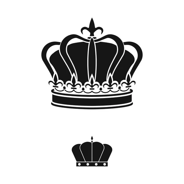 Ilustración vectorial de rey y logotipo majestuoso. Colección de rey y oro símbolo de acciones para la web . — Vector de stock