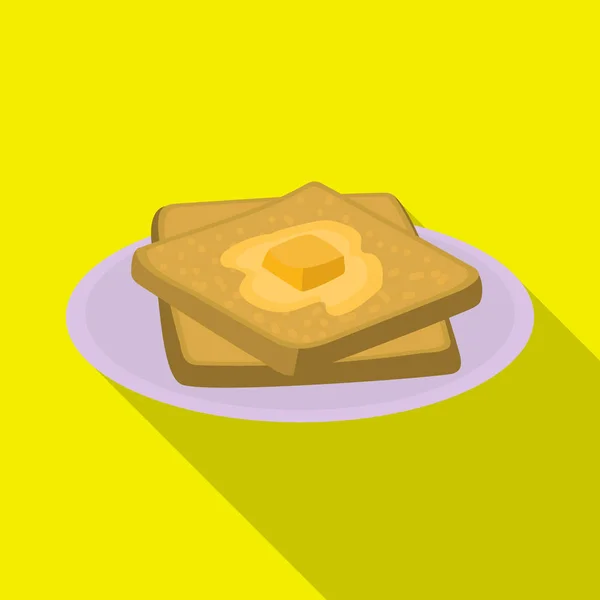 Conception vectorielle du logo beurre et pain. Jeu de symbole de stock de beurre et d'huile pour toile . — Image vectorielle