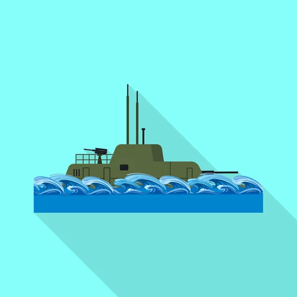 Conception vectorielle du symbole militaire et nucléaire. Collecte d'illustration vectorielle de stock militaire et maritime . — Image vectorielle