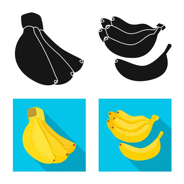 Ilustración vectorial de símbolo natural y vegetariano. Conjunto de icono de vector natural y de comer para la acción . — Vector de stock