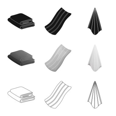 Yumuşak ve temiz logosu vektör tasarımı. Web için yumuşak ve ev stok sembolü seti.