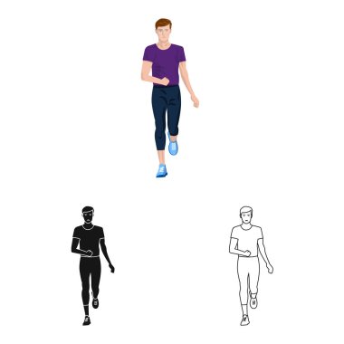 Spor ve kazanan işareti vektör tasarımı. Spor ve fitness hisse senedi vektör çizim seti.