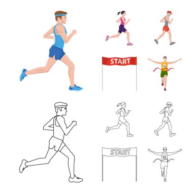 Spor ve kazanan simge vektör tasarımı. Spor ve fitness hisse senedi vektör çizim topluluğu.