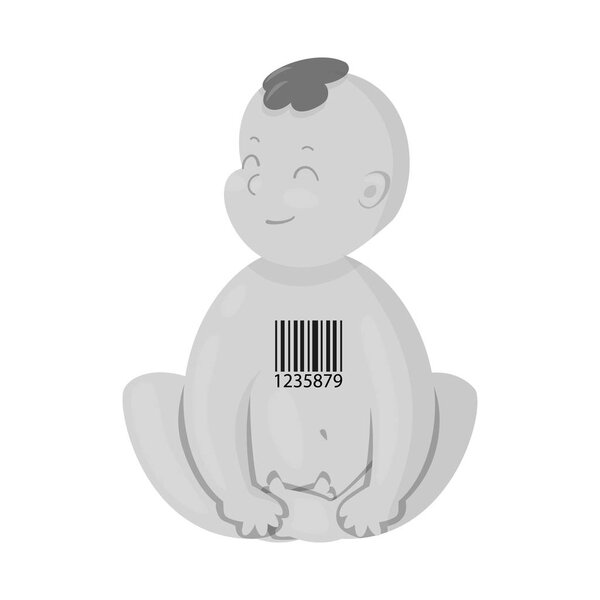 Изолированный объект детского и детского знака. Коллекция детских и счастливых векторных значков на складе
.