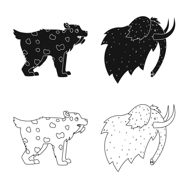 Diseño vectorial de evolución y signo neolítico. Conjunto de evolución y vector primigenio icono para stock . — Archivo Imágenes Vectoriales