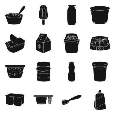 Beslenme ve çiftlik sembolü vektör illüstrasyon. Stok için beslenme ve taze vektör simgesi seti.