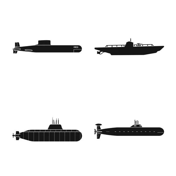 Diseño vectorial de tecnología e icono de flota. Colección de ilustración vectorial de tecnología y stock naval . — Vector de stock