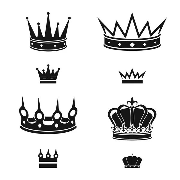 Objeto aislado de rey y símbolo majestuoso. Conjunto de rey y oro stock vector ilustración . — Vector de stock