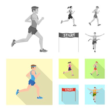 Spor ve kazanan simge vektör Illustration. Spor ve fitness hisse senedi simgesi için web topluluğu.