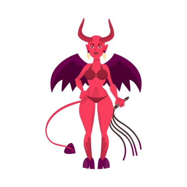 Şeytan Ve kız işareti izole nesne. Web için şeytan ve şeytan stok sembolü Koleksiyonu.