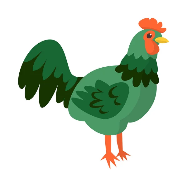 公鸡和鸟标志的矢量设计。收集公鸡和羽毛矢量图标的股票. — 图库矢量图片