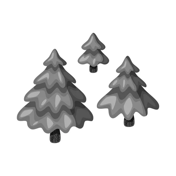 Conception vectorielle de l'arbre et du symbole forestier. Jeu d'illustration vectorielle arbre et bouillon vert . — Image vectorielle