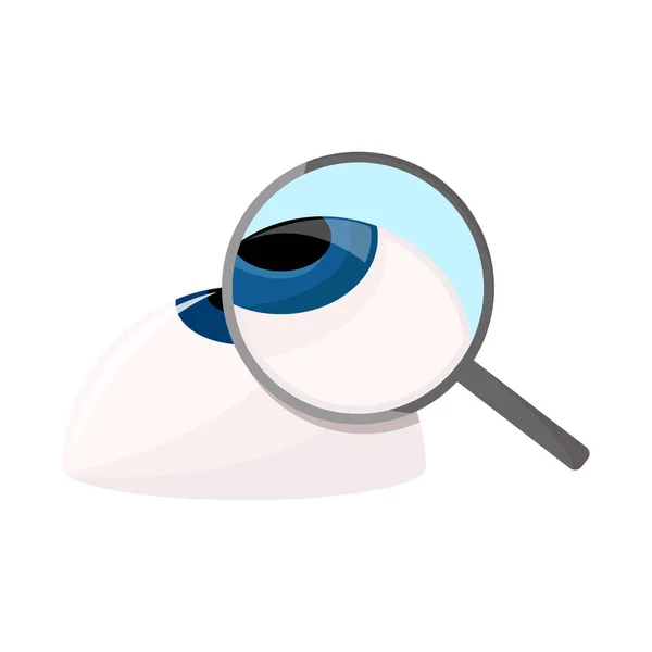 Objeto aislado de lupa e icono del ojo. Conjunto de lupa e icono de vector de visión para stock . — Vector de stock