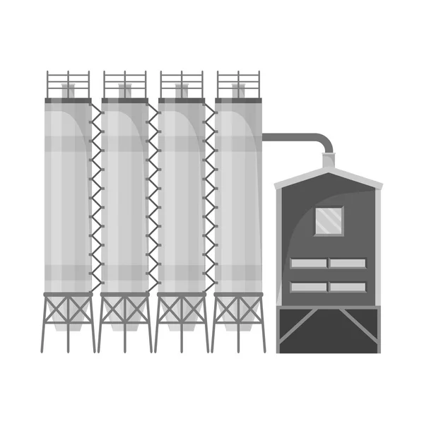 Illustration vectorielle de l'usine et icône de fumée. Collection d'icône vectorielle usine et environnement pour stock . — Image vectorielle