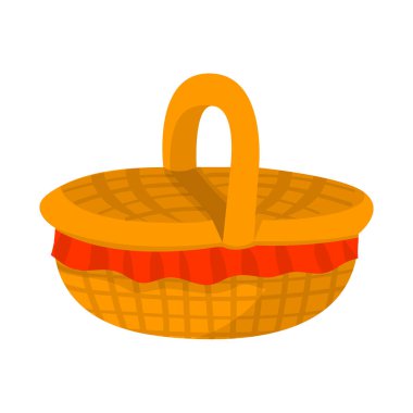 Sepetin yalıtılmış nesnesi ve boş işaret. Web için sepet ve hasır stok sembolü seti.