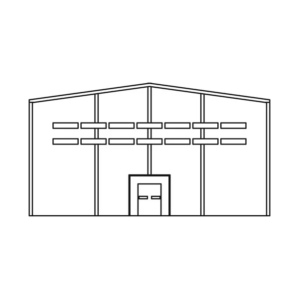 Objeto aislado de almacén y símbolo de distribución. Conjunto de almacén y símbolo de stock de negocio para web . — Vector de stock