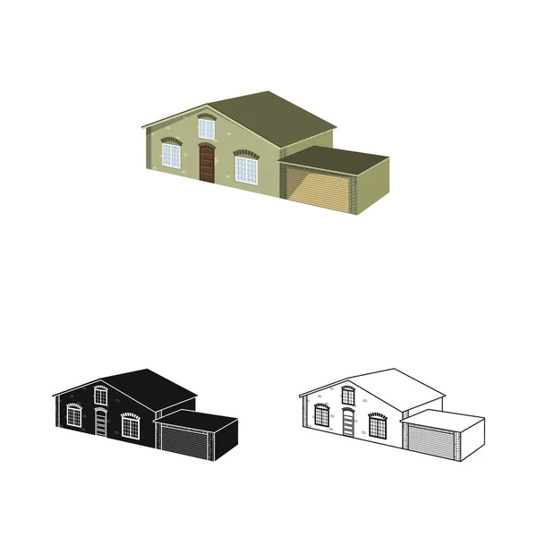 집과 빌라 기호의 벡터 그림입니다. 웹에 대한 집과 주거 주식 기호의 컬렉션. — 스톡 벡터