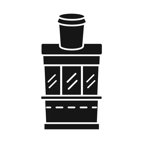 Diseño vectorial de café y kiosco icono. Colección de café y cafetería icono vectorial para stock . — Vector de stock