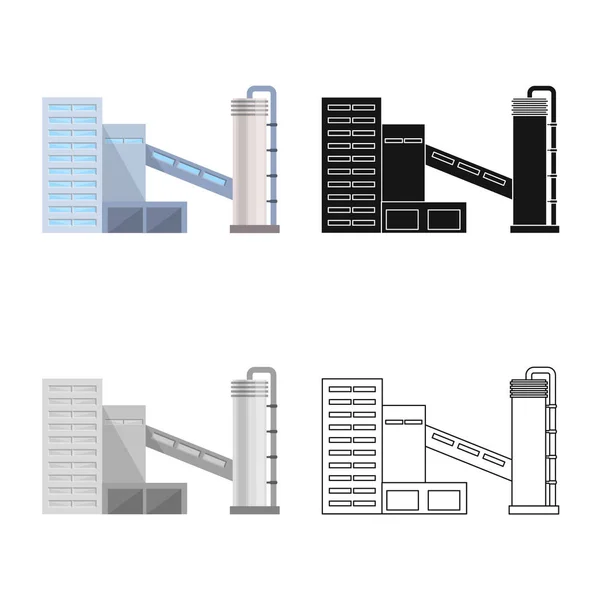 Geïsoleerd voorwerp van fabricage en machine-icoon. Collectie van vervaardiging en werken vector pictogram voor voorraad. — Stockvector