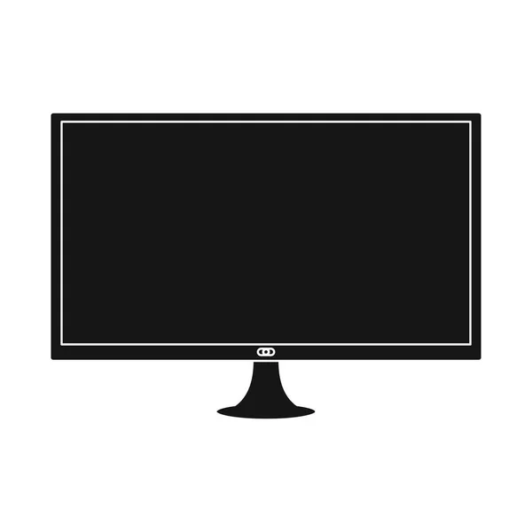 A monitor és a képernyőjel vektorképe. A monitor és az asztali vektorillusztráció beállítása. — Stock Vector