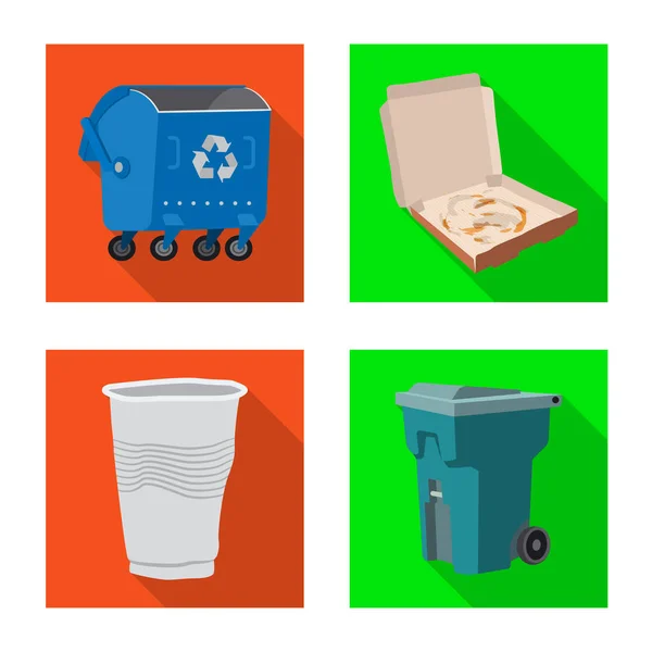 Vector design of dump and sort logo. Set of dump and junk stock vector illustration. — Stock Vector