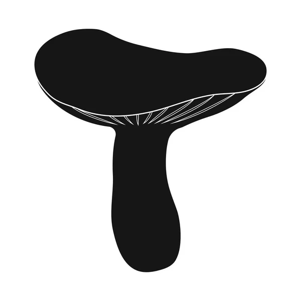 Ilustração vetorial do ícone do cogumelo e da rúspula. Conjunto de cogumelo e ícone de vetor de verão para estoque . —  Vetores de Stock