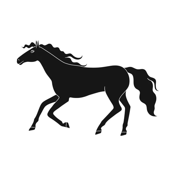 Isolated object of steed and brown symbol. Set of steed and gallop stock symbol for web. — Stock Vector